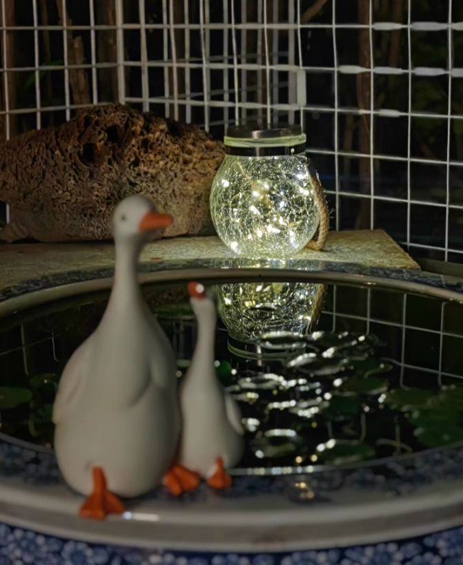 Setkání s poetickou nocí! Prostředí Malé světlo osvětluje mikro romantický koutek