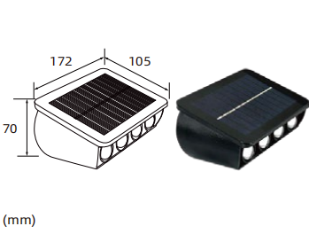 Vodotěsné venkovní nástěnné svítidlo Solar